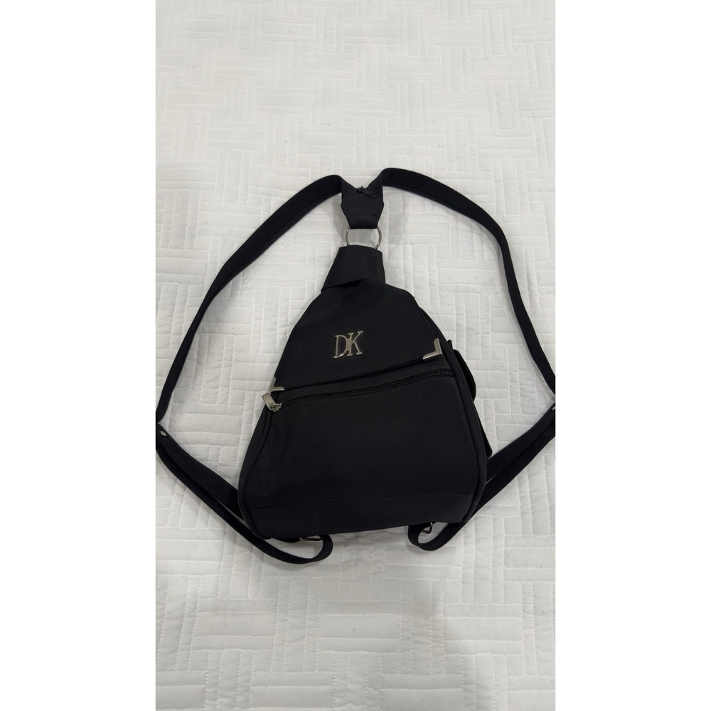 DKNY Donna Karan black nylon sling crossbody backpack bag - Picture 4 of 9